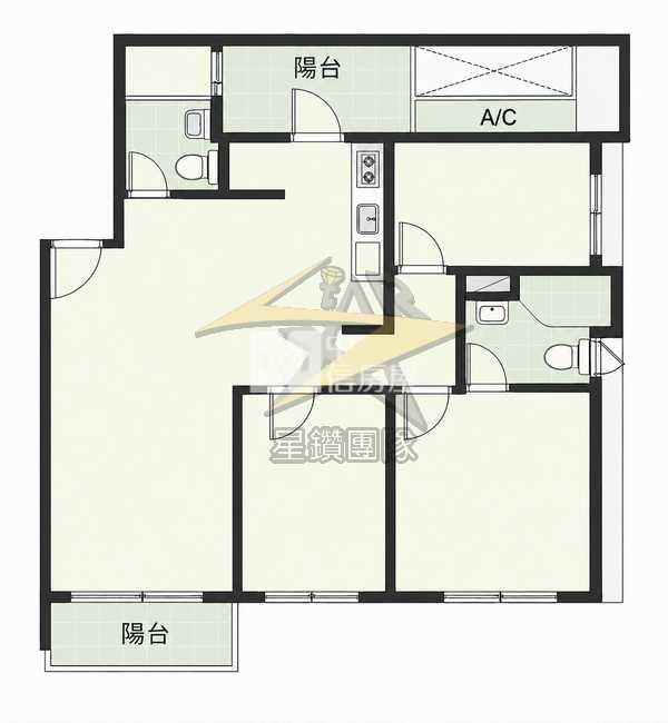 【星鑽】龍岡益展有福雙衛開窗｜前後陽台景觀3房車房屋室內格局與周邊環境