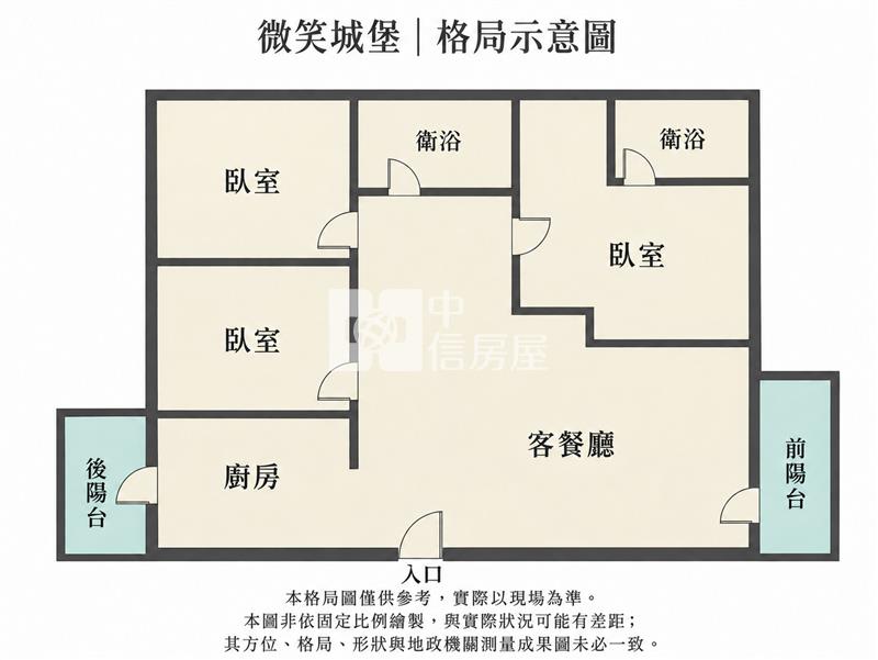 【安家】專任-內壢微笑城堡稀有3房雙車房屋室內格局與周邊環境