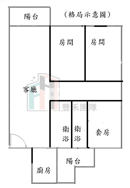 【豐禾】(專)內壢後站大學市三房房屋室內格局與周邊環境