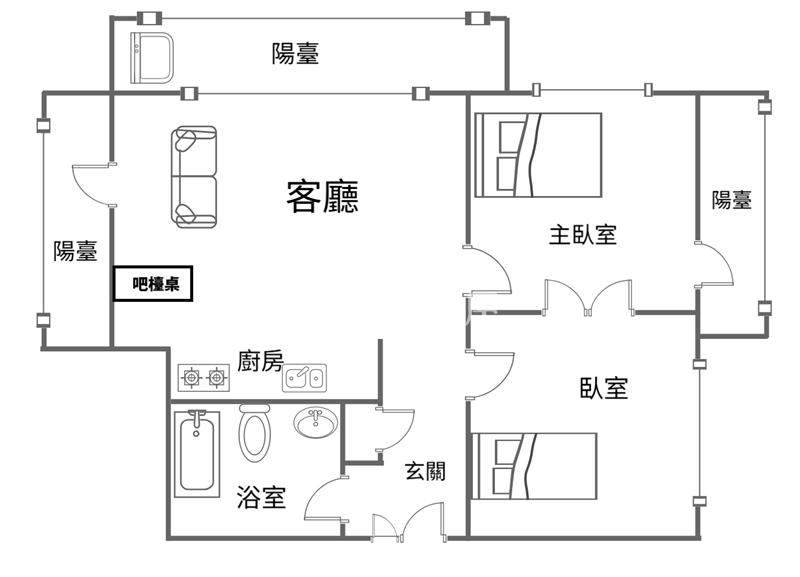 八德省道低總價美兩房房屋室內格局與周邊環境