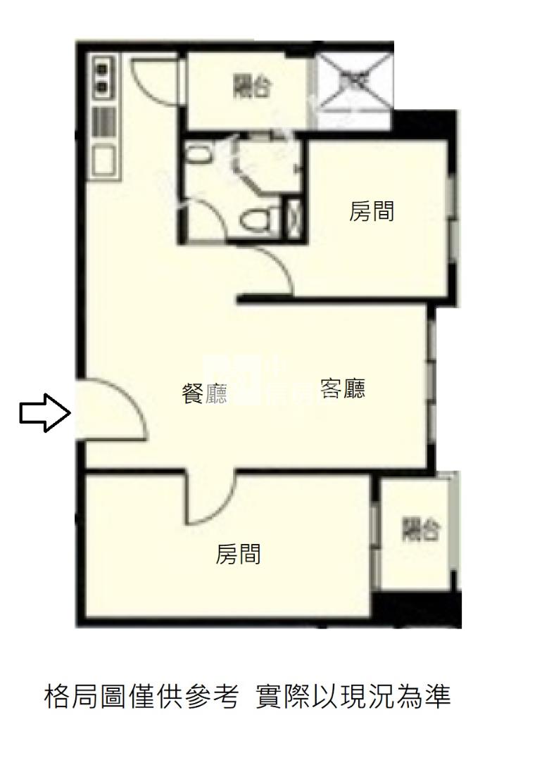 青埔A19誠佳品學美２房車，衛浴開窗房屋室內格局與周邊環境